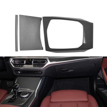 Premium Dry Carbon Fiber Center Console Cover Set - 3-Piece Interior Accessory for BMW 3 Series G20 (2020 & Up)