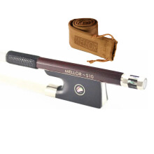 Premium 5-Star Ipe Wood Violin Bow - Full Size 4/4 with Natural Horsehair for Warm, Clear Sound - Mellor Solo Level S10 Violin Accessory