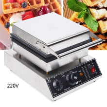 Hoge Vermogen 220V Commerciële Wafelmaker met 4 Non-Stick Tanks - 1750W Elektrische Huafu Taartmachine
