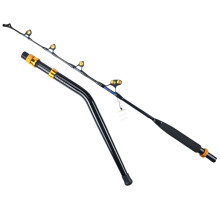 Lurekiller Gebogen Trolling Hengel met Pac Bay Gidsen - Zoutwater Diepzee Vislijn (1,50m/1,65m, 80lbs/130lbs)