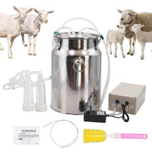 Premium 10L Electric Automatic Goat & Cattle Milking Machine with Stainless Steel Bucket and 220V Pulsating Vacuum Pump