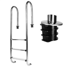 Premium Stainless Steel 3-Step Non-Slip Safety Ladder for Pools & Hot Tubs