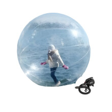 Opblaasbare waterloopbal van 2m met luchtblaaspomp - Duurzame PVC Zorb-bal voor pretparken en zwembaden