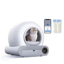 Tonepie 65L Automatische Slimme Kattenbak - Zelfreinigend, Volledig Afgesloten Huisdierentoilet met Engelse Interface