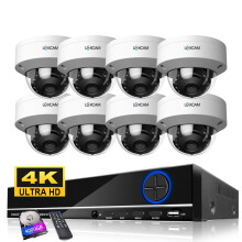 8MP AI Human Detection 4K CCTV Security System with Audio & PoE - 10 Channel Vandalproof IP Camera Set