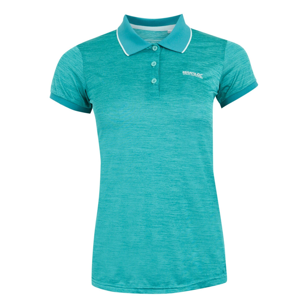 (18 UK, Turquoise) Regatta Womens/Ladies Remex II Polo Neck T-Shirt