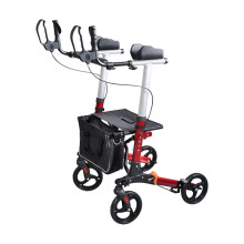 Lightweight Foldable Aluminum Alloy Elderly Handcart & Four-Wheel Grocery Shopping Scooter