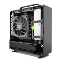 LZMOD Mini A24 V5 2.0 Dual Slot ITX Behuizing met Enkel Scherm en 1U Voeding - Dubbelzijdig Geëtst Ontwerp