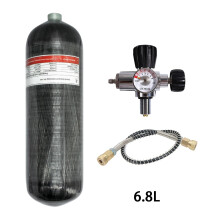 Hoogdruk 4500psi 6,8L koolstofvezel luchttank met regelventiel voor duiken - Tuxing 300Bar HPA vulstation M18x1.5