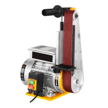 1500W Industriële verticale bandschuurmachine voor metaal en houtbewerking - RVS slijper voor afbramen, schuren en polijsten van messen