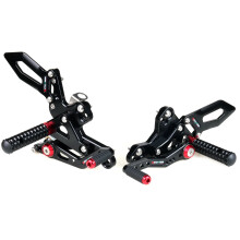 Premium CNC verstelbare achtersets voetsteunen voor Honda CBR650R/F (2019-2024) en CB650R/F (2014-2018)