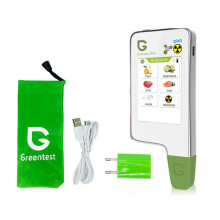 Eco6 Portable Nitrate Tester & Food Safety Detector with EU Plug - I for Vegetables, Fish, Water, and Radiation Monitoring
