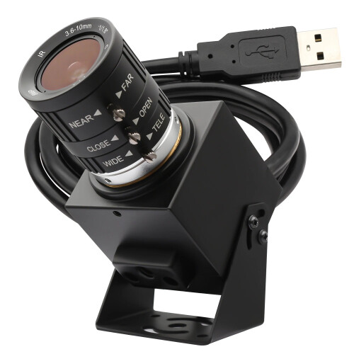 48MP 4K USB Webcam with Varifocus CS Lens for High-Resolution Microscope Imaging