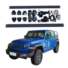 Custom Electric Side Steps with Guard Rod for Jeep Wrangler JL - 4 Door, Six Bracket Running Boards