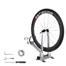 Precisie fietswieltruingstand voor MTB en racefietsen - duurzame onderhoudshouder en naafrechtsteller voor fietsreparaties