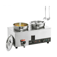 Roestvrijstalen elektrische soepwarmer met meerdere ketelopties - Perfect voor restaurants en thuisgebruik