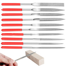 Mini Diamond Needle File Set - 10pcs Premium Fine Grinding Kit for Jewelry, Glass, and Ceramic Work