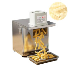 Elektrische golfvormige frietsnijder: multifunctioneel wolfskop aardappelchips snijder voor commercieel gebruik