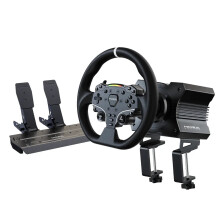 Moza Racing R5 Direct Drive Wheel Bundle: 5,5 Nm piekvermogen met stuurwiel, pedalen en tafelbeugel - app- en cloudbediening