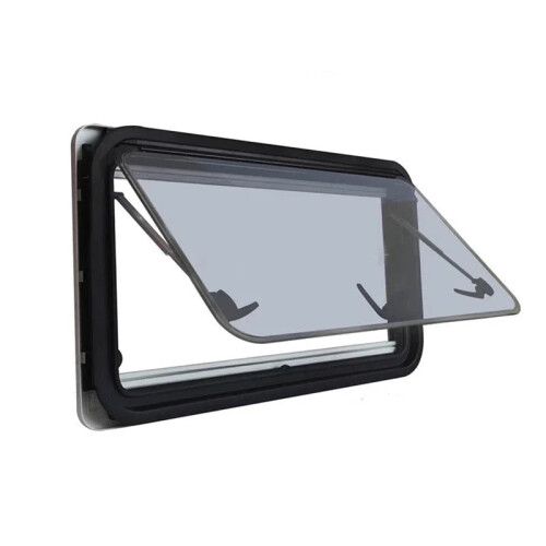 Round Corner UV-Protected Sliding Window for RVs - 500x350mm Double Layer Design
