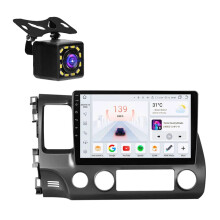 Honda Civic 2005-2012 10-inch 2DIN Android 12 Autoradio Multimedia Speler met Navigatie, GPS, Audio Stereo, 4G en CarPlay compatibiliteit