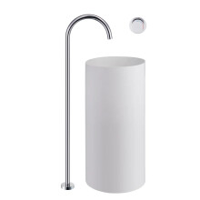 Elegante vloerstaande wastafelkraan - Hoge, hoge wastafelkraan met koud en warm waterfunctie, perfect voor badkuipen en verticale wastafels
