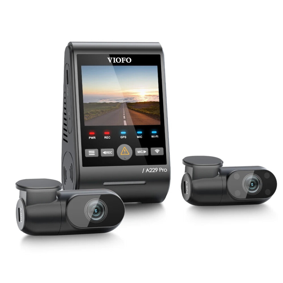 Viofo A229 Pro 4K/2K HDR Dual Dash Cam with Sony Starvis 2 Sensors, Super Night Vision & Voice Control