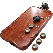 Premium Ebony Wood Tea Tray - Elegant Chinese Drainage Design for Living Room Decor and Teaware Display