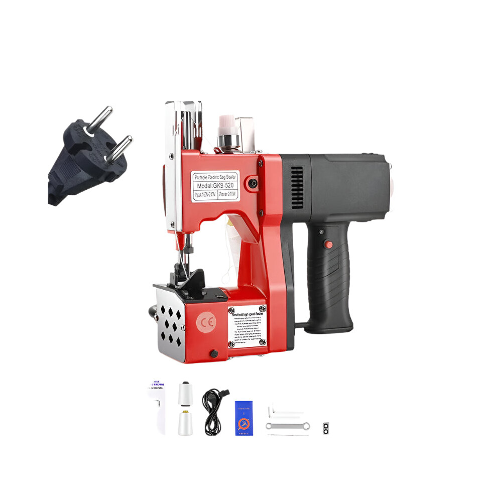 Snelheid 220V Industriële Elektrische Zaknaaimachine en Sealmachine Kit - 190W Handbediend voor geweven, slangenhuid en papieren zakken