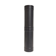 Sleek Black Metal Cigar Box with Portable Moisturizing Tube & Humidifiers