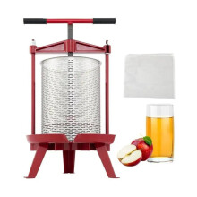 Stainless Steel Manual Fruit Wine Press with 5L, 9L, 14L Capacity – I for Home Wine Making
