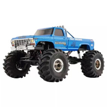 FMS 1:24 FCX24 Smasher V2 Monster RC Car - Red & Blue 4WD Crawler Truck Model Buggy - Perfect Radio Control Toy Gift for Men & Boys