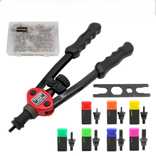 Manual Rivet Nut Gun with 300pcs Inserts for M3-M12 Rivnuts
