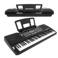 61-toets multifunctioneel elektronisch piano keyboard met oplader, bladmuziekstandaard en instructies