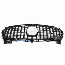GT Style Black Upper Bumper Hood Mesh Grid Front Grille for Mercedes Benz AMG GT S C190 R190 2015-2017 Coupe 2-Door