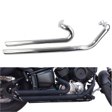 Yamaha V Star DragStar 1100 XVS1100 Classic Zwart Chrome Volledig Uitlaatsysteem Geluidsdemper