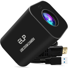 ELP 12x Zoom HDMI USB Camera - 1080p 60FPS High-Speed Webcam met Afstandsbediening & 4K 30FPS TOF Autofocus Streaming