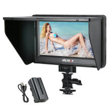Viltrox DC-70 II 7-inch 4K draagbaar DSLR-camera veldmonitor met HDMI- en AV-ingang, HD IPS LCD-scherm 1024x600, inclusief batterij
