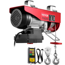 Wireless Remote-Controlled Electric Hoist with Steel Wire, Crane Straps, and Emergency Stop Switch