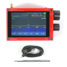 Professionele handbediende SDR DSP-radio-ontvanger met vierlagige PCB - multifunctioneel rood radiosetje
