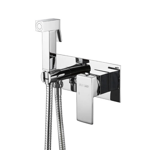 Sleek Chrome Bidet Faucet with Single Handle & Adjustable Nozzle by Empolo