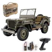 2024 Willys MB Scaler Jeep 2.4G 4WD RTR Crawler: Militair-achtige RC-auto voor volwassenen en kinderen