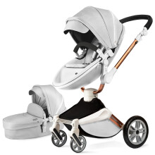 Hot Mom 3-in-1 Reissysteem: 360 Draaiende Hoogland Baby Kinderwagen met Grote All-Terrain Wielen