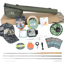FeatherLite Fly Fishing Kit: Ultralicht Gewichtige Vliegvishengel & Molen voor Avonturen in Kleine Beekjes