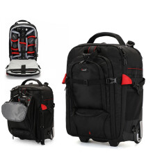 Waterdichte DSLR Camera Trolley Tas - Professionele Video- en Foto Rugzak met Wielen