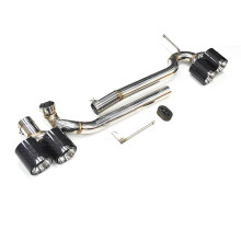 BMW F10/F11 Quad Stainless Steel Exhaust Tips for M5 Bumper - Compatible with 520i, 523i, 525i, 528i, 530i Models