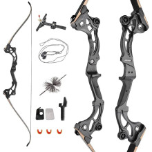 Junxing F163 64 Takedown Recurve Bow Set - 30-60lbs, Right Hand, I for Professional Practice & Hunting
