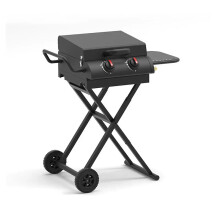 Compact Folding Portable Gas Grill - I for Outdoor Adventures, Cross-Border BBQs, and American-Style Grilling with Natural Gas Compatibility