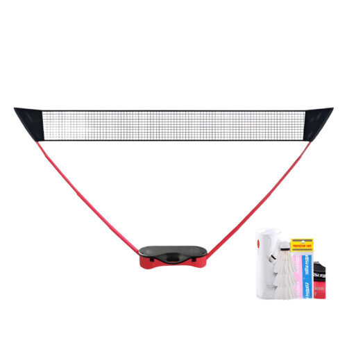 Portable Folding Badminton Net Rack - Quick Setup & Retractable Design for Outdoor Play