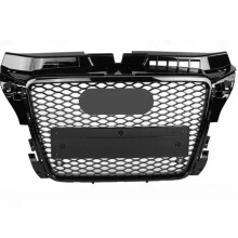 RS3 Style Front Sport Hex Mesh Honeycomb Hood Grill for Audi A3/S3 8P (2009-2013)